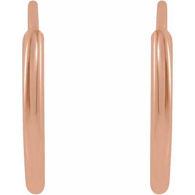 14K THIN HOOP EARRINGS - Rose Gold