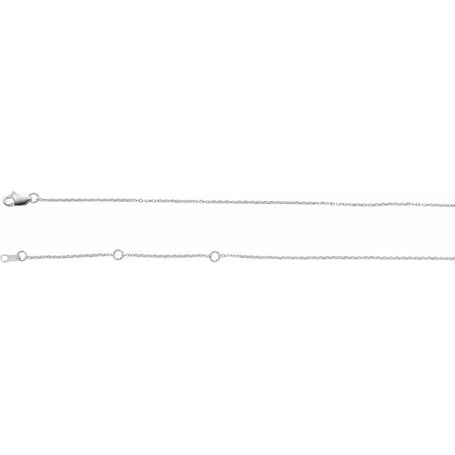 1MM ADJUSTABLE DIAMOND-CUT CABLE CHAIN 16-18"