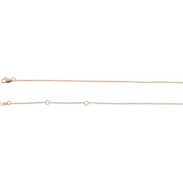 1MM ADJUSTABLE DIAMOND-CUT CABLE CHAIN 16-18"