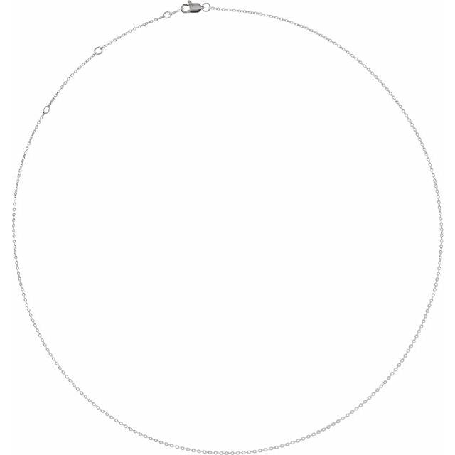 1MM ADJUSTABLE DIAMOND-CUT CABLE CHAIN 16-18"