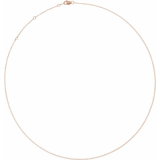 1MM ADJUSTABLE DIAMOND-CUT CABLE CHAIN 16-18"