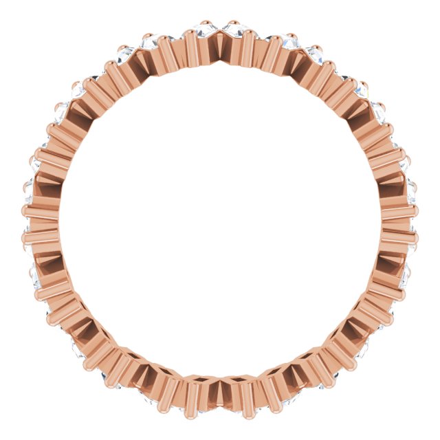 STAGGERED ETERNITY BAND - 14K Rose Gold