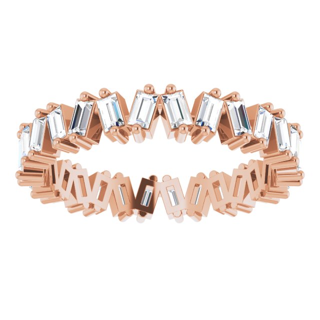 STAGGERED ETERNITY BAND - 14K Rose Gold