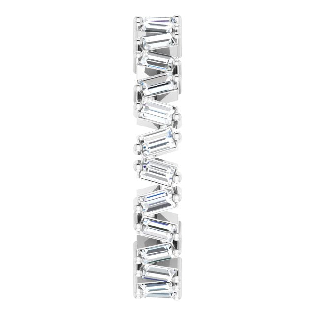 STAGGERED ETERNITY BAND - 14K White Gold