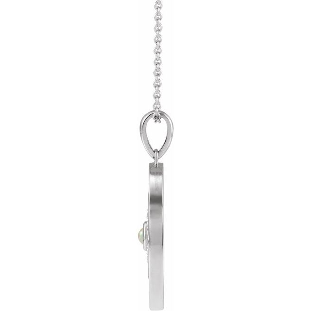 EVIL EYE NECKLACE - ETHIOPIAN OPAL - 14K White Gold
