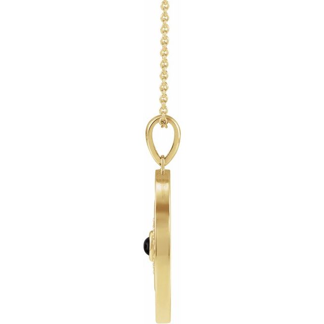 EVIL EYE NECKLACE - ONYX - 14K Yellow Gold