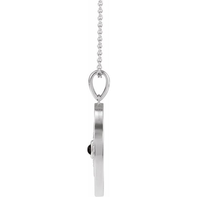 EVIL EYE NECKLACE - ONYX - 14K White Gold