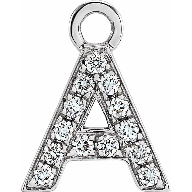 PAVE DIAMOND INITIAL DANGLE