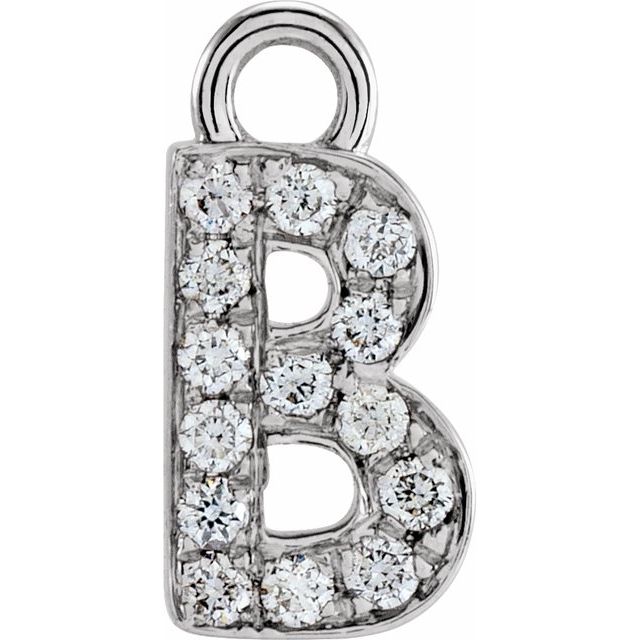 PAVE DIAMOND INITIAL DANGLE