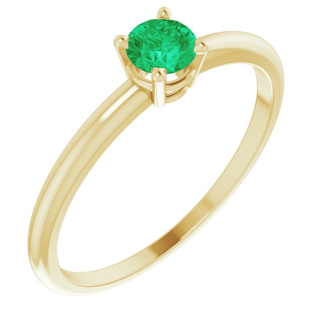 EMERALD PINKY RING