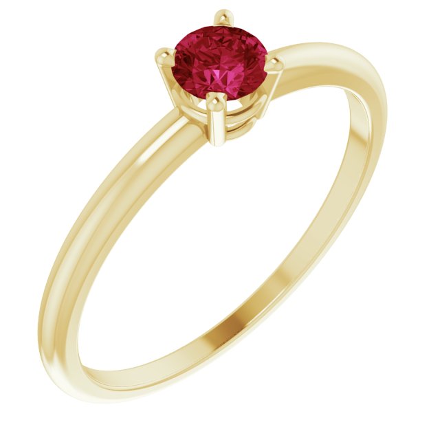 RUBY PINKY RING