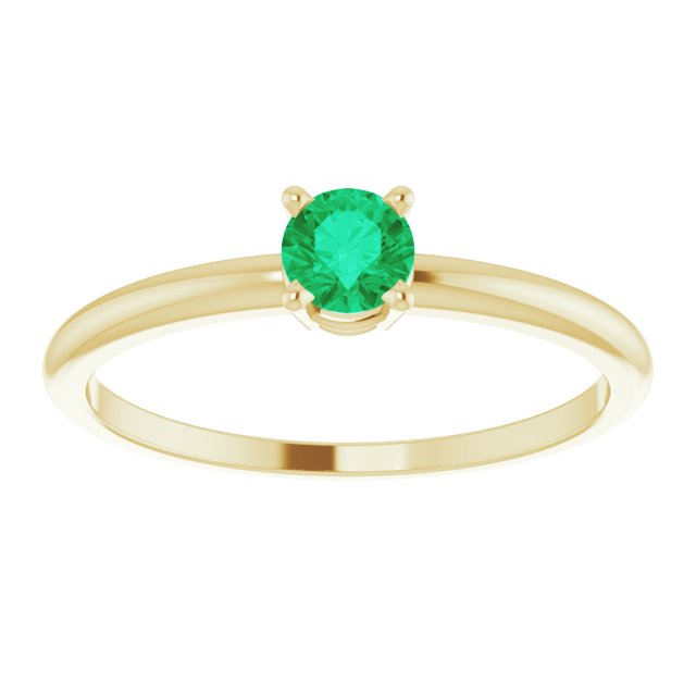 EMERALD PINKY RING