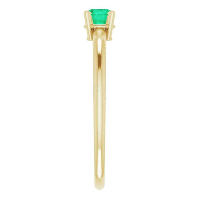 EMERALD PINKY RING