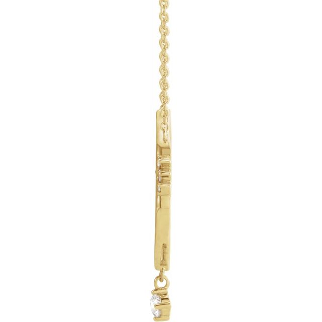 DIAMOND MARY NECKLACE - 14K Yellow Gold