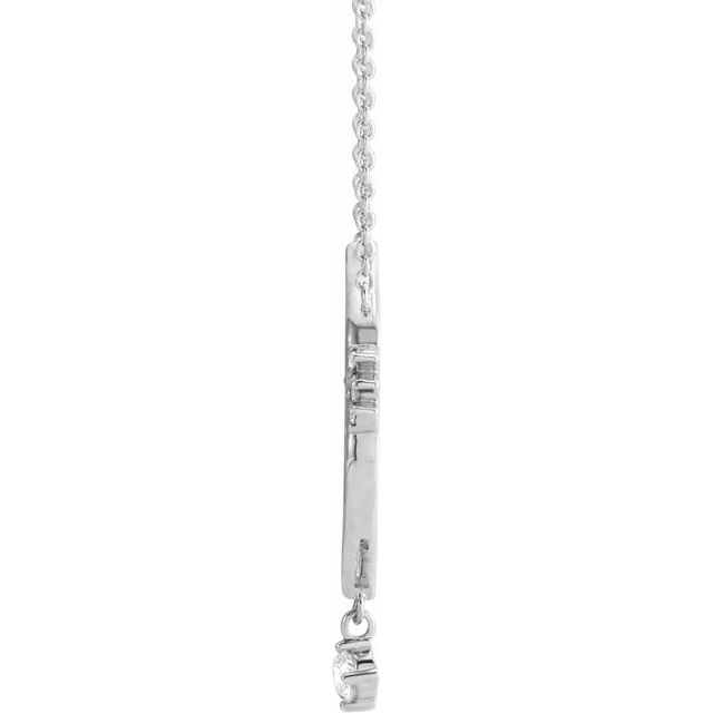 DIAMOND MARY NECKLACE - 14K White Gold