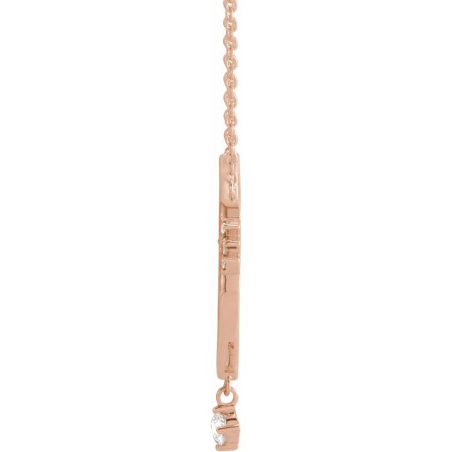 DIAMOND MARY NECKLACE - 14K Rose Gold