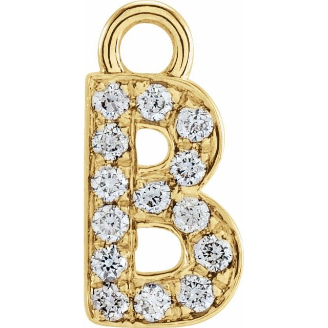 PAVE DIAMOND INITIAL DANGLE