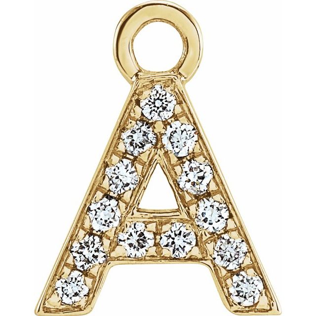 PAVE DIAMOND INITIAL DANGLE