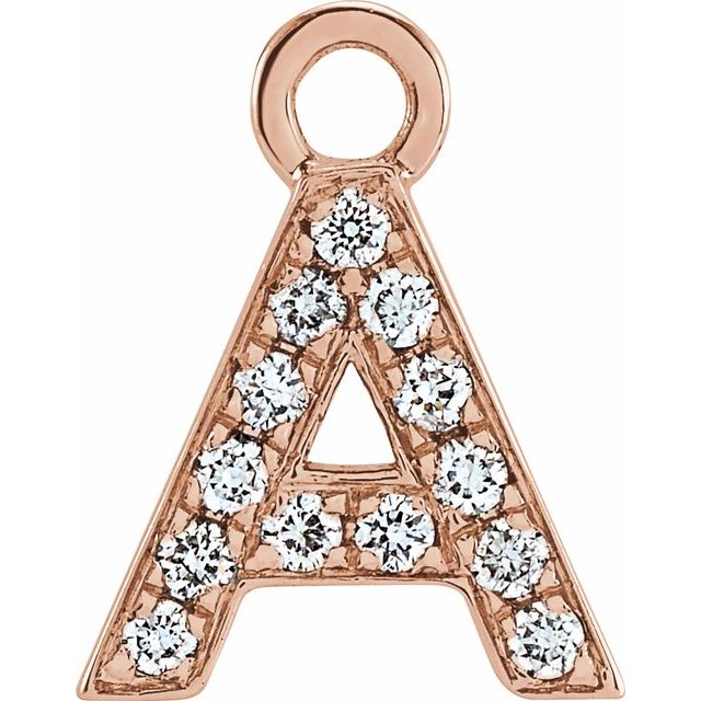 PAVE DIAMOND INITIAL DANGLE