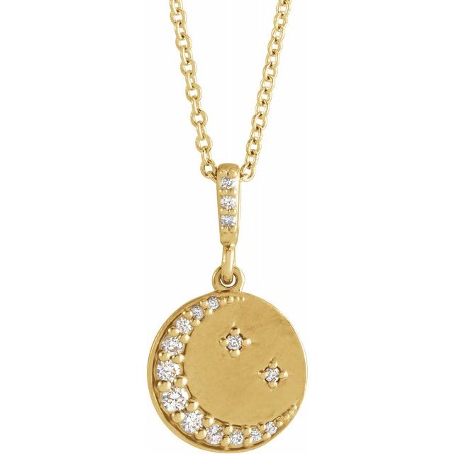 CRESCENT MOON COIN NECKLACE