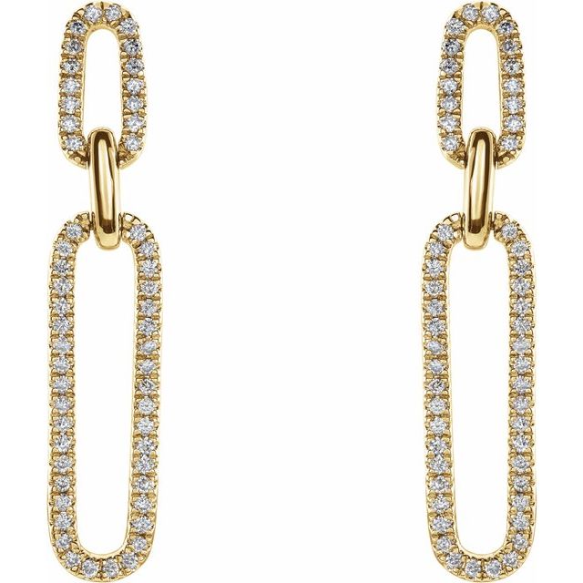 ⅓ CTW DIAMOND LINK EARRINGS