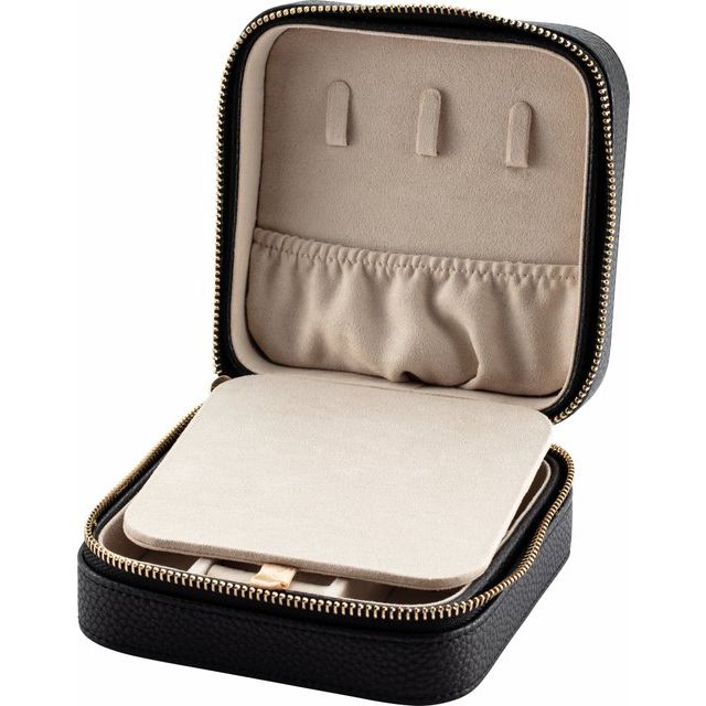VEGAN LEATHER JEWELRY CASE WITH MIRROR
