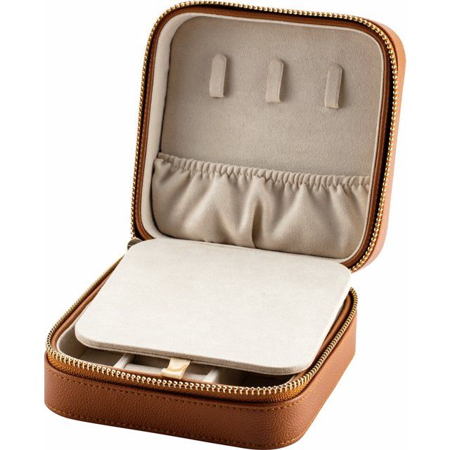 VEGAN LEATHER JEWELRY CASE WITH MIRROR