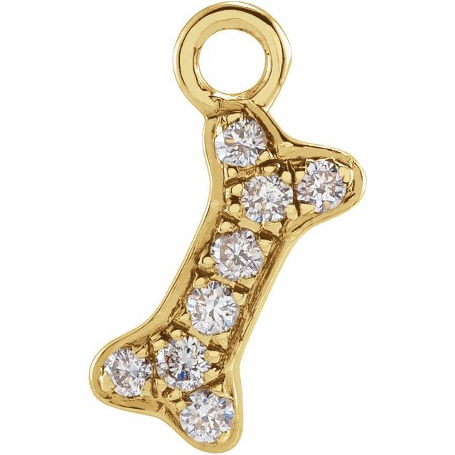 PAVE DIAMOND DOG BONE DANGLE