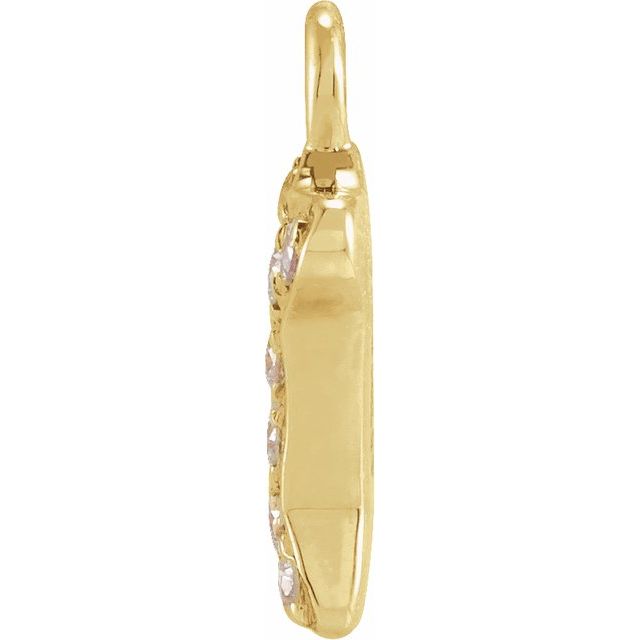 PAVE DIAMOND DOG BONE DANGLE