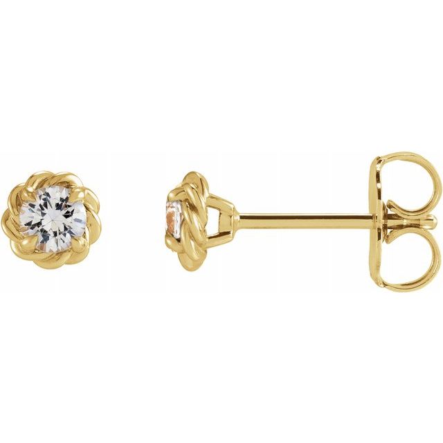 DIAMOND CLAW-PRONG ROPE EARRINGS