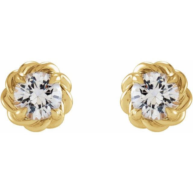 DIAMOND CLAW-PRONG ROPE EARRINGS