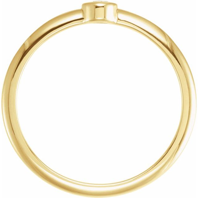 1/10 CTW ROSE-CUT DIAMOND STACKABLE SOLITAIRE RING