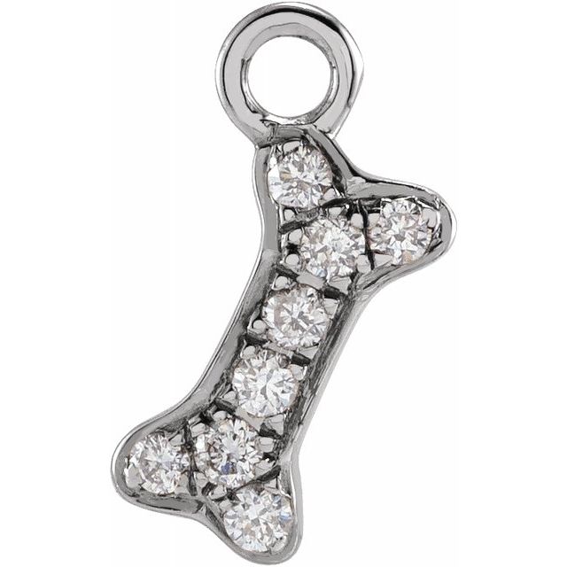 PAVE DIAMOND DOG BONE DANGLE