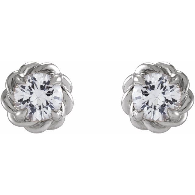 DIAMOND CLAW-PRONG ROPE EARRINGS