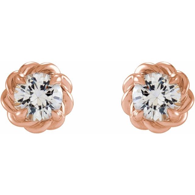 DIAMOND CLAW-PRONG ROPE EARRINGS