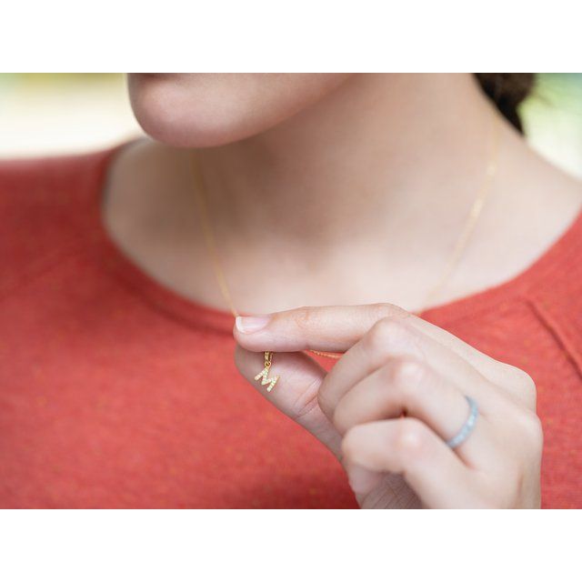 PAVE DIAMOND INITIAL DANGLE