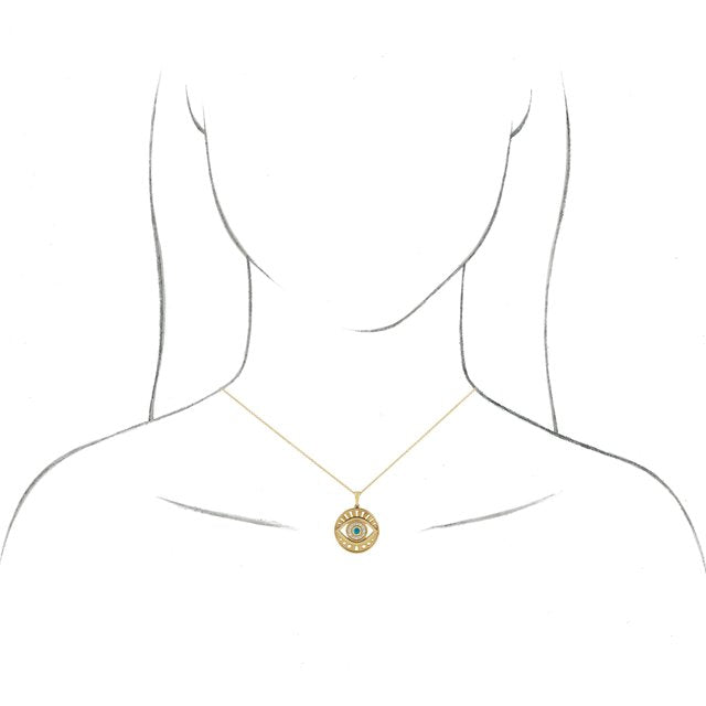 EVIL EYE NECKLACE - ETHIOPIAN OPAL