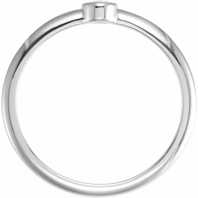 1/10 CTW ROSE-CUT DIAMOND STACKABLE SOLITAIRE RING