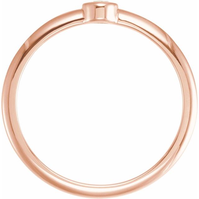 1/10 CTW ROSE-CUT DIAMOND STACKABLE SOLITAIRE RING