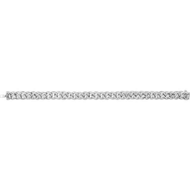 ¾ CTW DIAMOND CURB CHAIN BRACELET