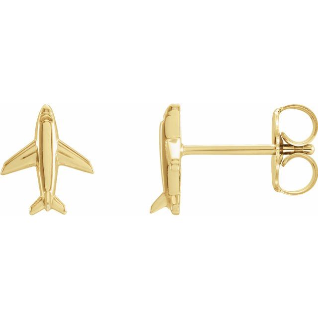 PETITE AIRPLANE EARRINGS