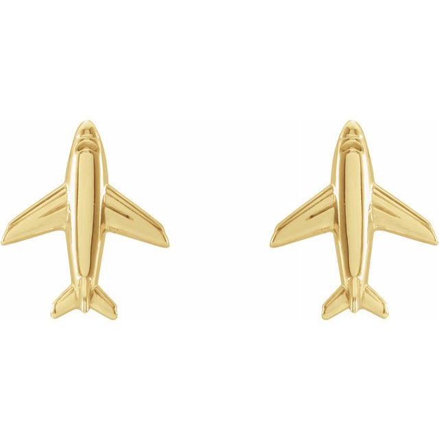 PETITE AIRPLANE EARRINGS