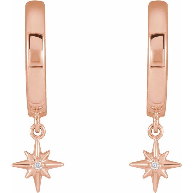 DIAMOND CELESTIAL HINGED HOOP EARRINGS