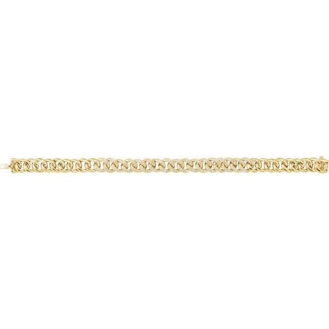 ¾ CTW DIAMOND CURB CHAIN BRACELET