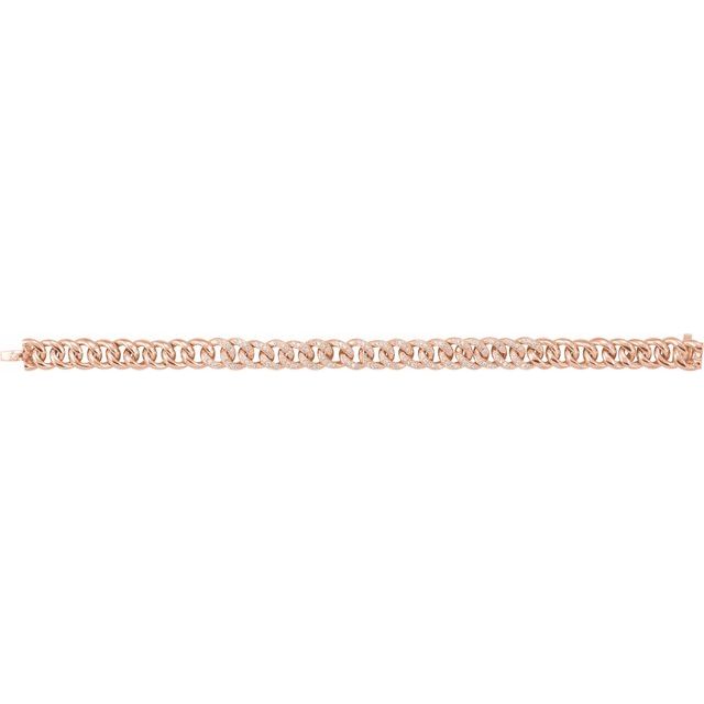 ¾ CTW DIAMOND CURB CHAIN BRACELET