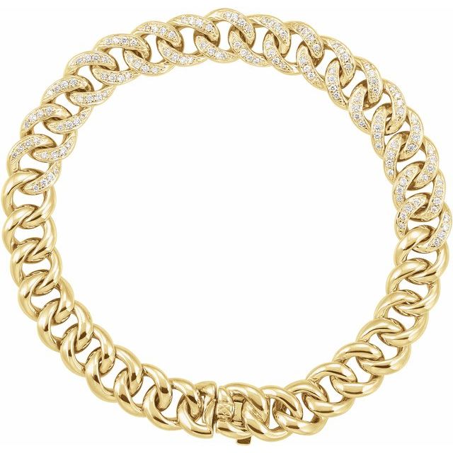 ¾ CTW DIAMOND CURB CHAIN BRACELET