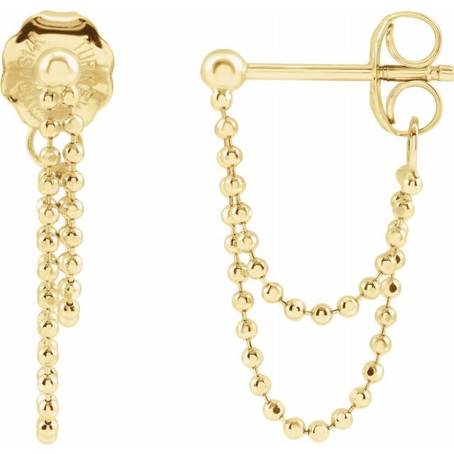 BEAD CHAIN EARRING