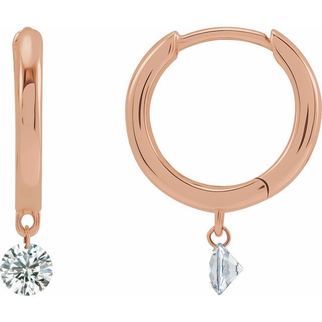 ⅓ CTW DRILLED DIAMOND HINGED HOOP EARRINGS