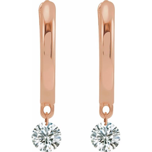 ⅓ CTW DRILLED DIAMOND HINGED HOOP EARRINGS