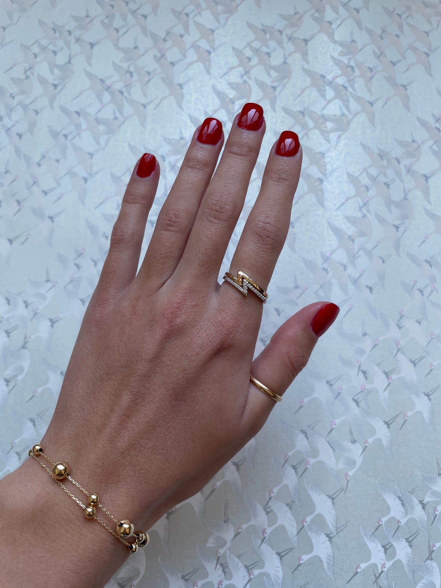 LIGHTNING BOLT ⅛ CTW STACKABLE RING